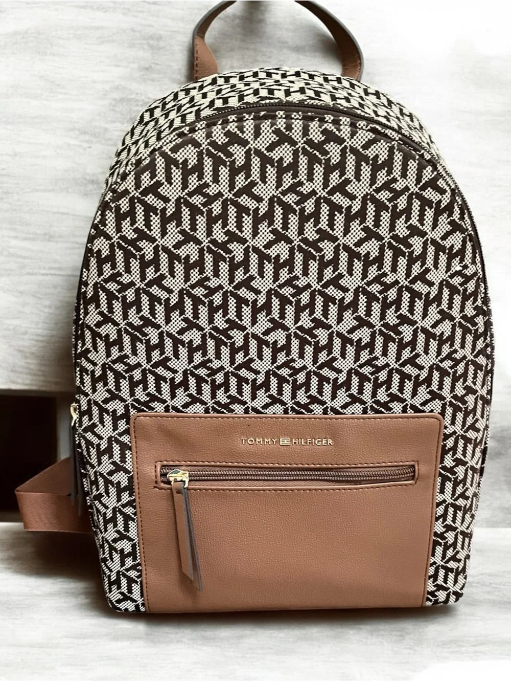 Tommy Hilfiger Brown Patterned  Backpack